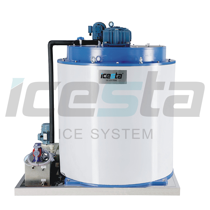 ICESTA CE a approuvé l'usine de glace d'ammoniaque d'évaporateur de tambour de machine à glace de flocon automatique